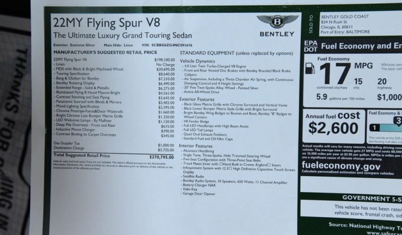 2022 Bentley Flying Spur V8 full