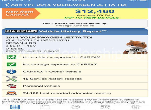 2014 Volkswagen Jetta TDI DIESEL 1OWN full